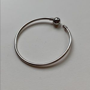 Pandora Sterling Silver Bangle - no charms incl